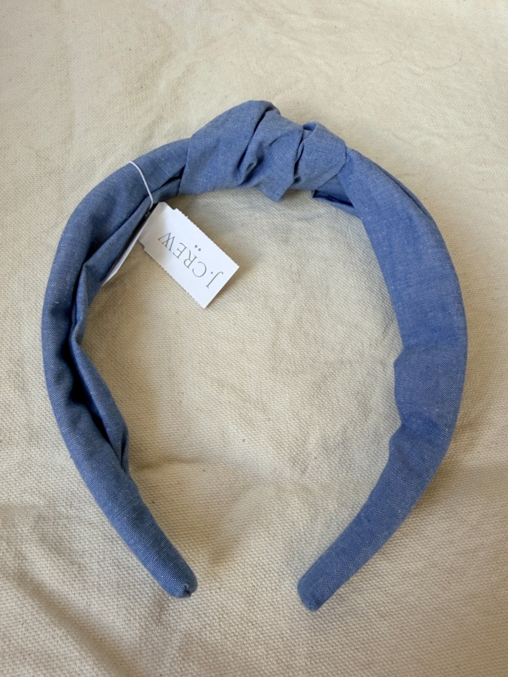 NWT 100% cotton chambray twist knot headband